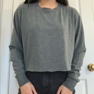 brandy melville dark olive knit cropped sweater